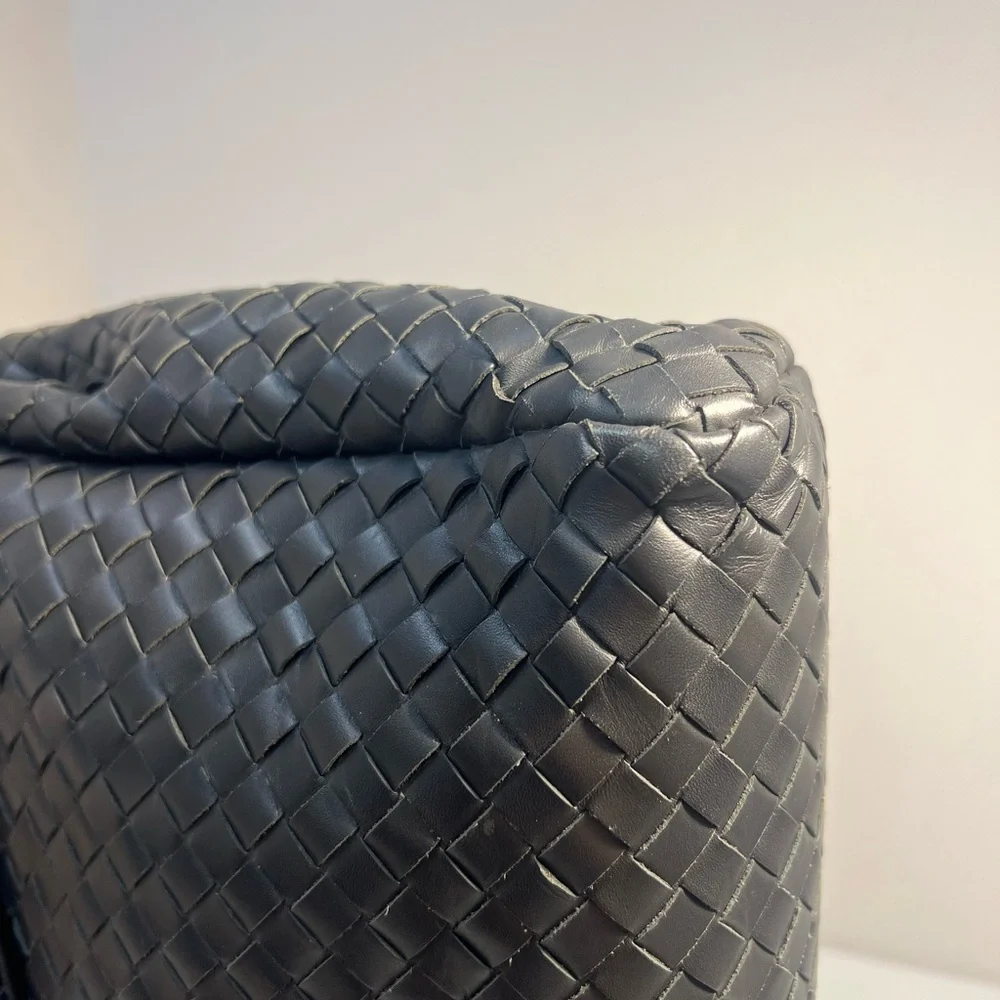 Bottega Veneta Briefcase Intrecciato Envelope Dark Gray leather business bag
